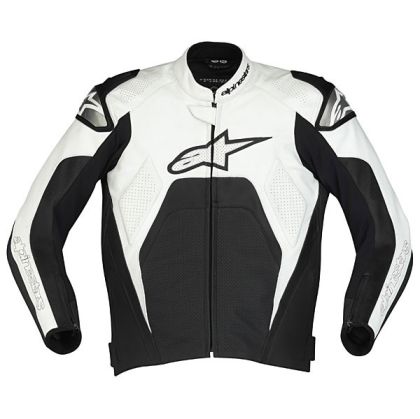 Alpinestars Tech 1-R Leather Jacket - White/Black