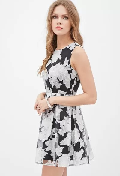 Rochie cu motiv floral "Organza"