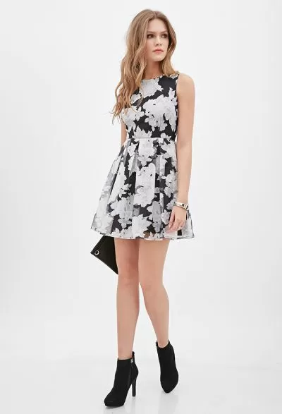Rochie cu motiv floral "Organza"