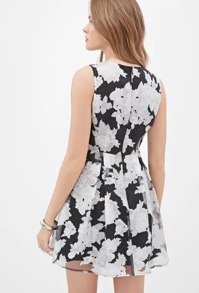 Rochie cu motiv floral "Organza"