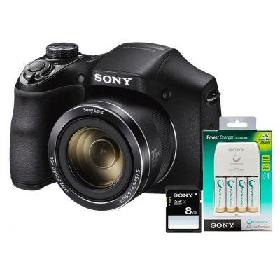 Digital camera Sony DSC-H300, 20.1MP, Black + SD card 8GB, Rechargeable